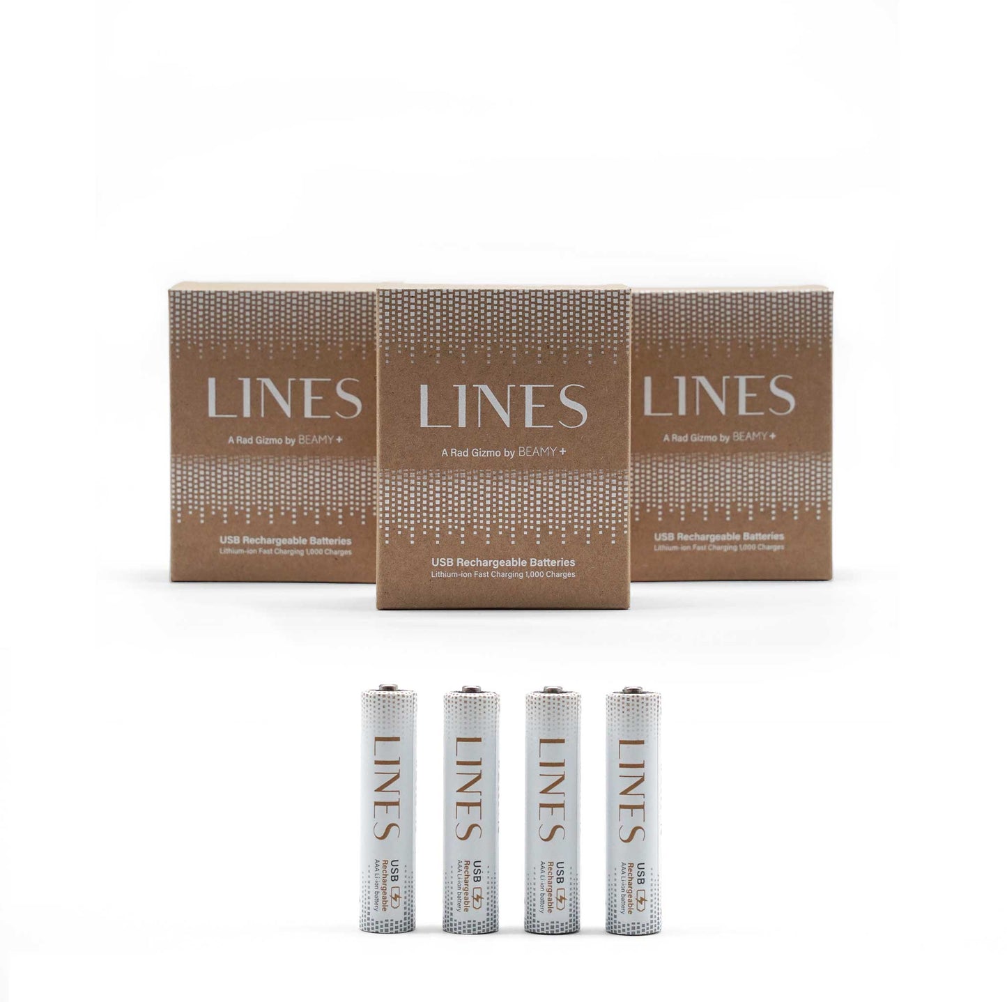 3 Pack Bundle AAA USB-C Rechargeable Batteries