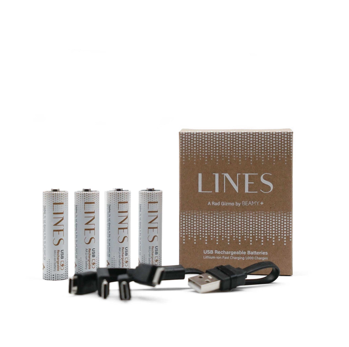 3 Pack Bundle AA USB-C Rechargeable Batteries