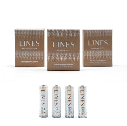 3 Pack Bundle AA USB-C Rechargeable Batteries