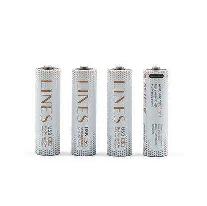 3 Pack Bundle AA USB-C Rechargeable Batteries