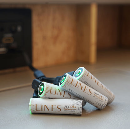 3 Pack Bundle AA USB-C Rechargeable Batteries